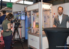 Raymond van den Berg of ISO Group. Moving robots are always good at trade fairs.
